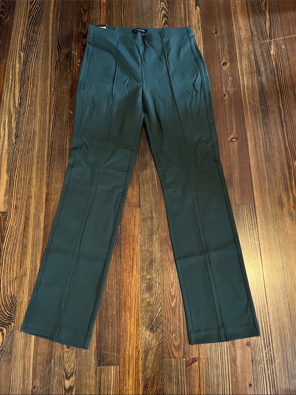 Banana Republic Forest Green Straight-Leg Dress Pants